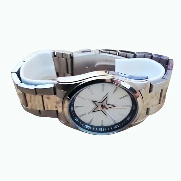 NEW *Dallas Cowboy Men's 3-Hand Analog Watch by Avon Dallas Logo in Padded Case
